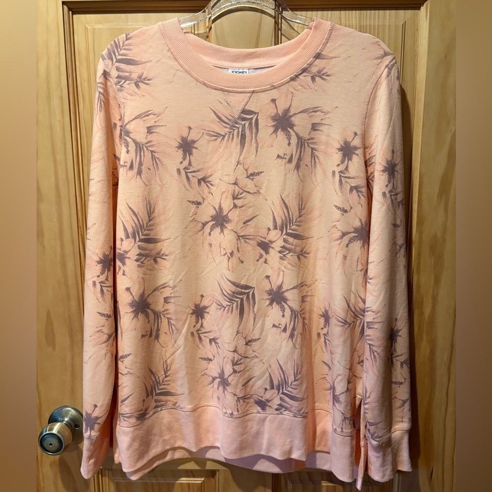 Jockey Women's Long Sleeve Pullover French Terry Crew Neck Sweatshirt NWT